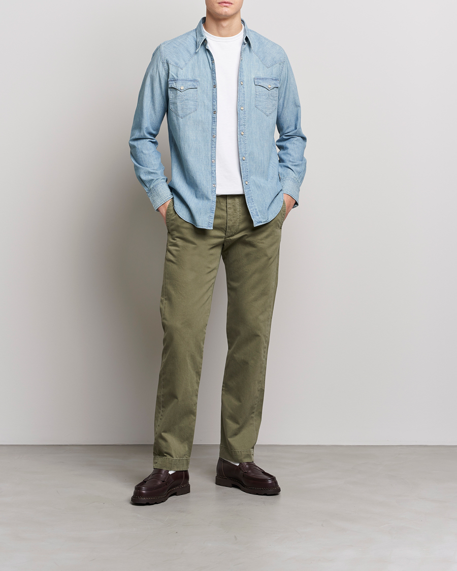 Uomini | Camicie | RRL | Buffalo Denim Western Shirt Davey Wash