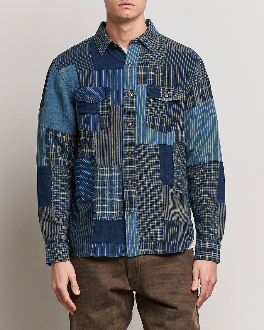 Uomini | Camicie | RRL | Sweet Orr Overshirt Indigo Patchwork