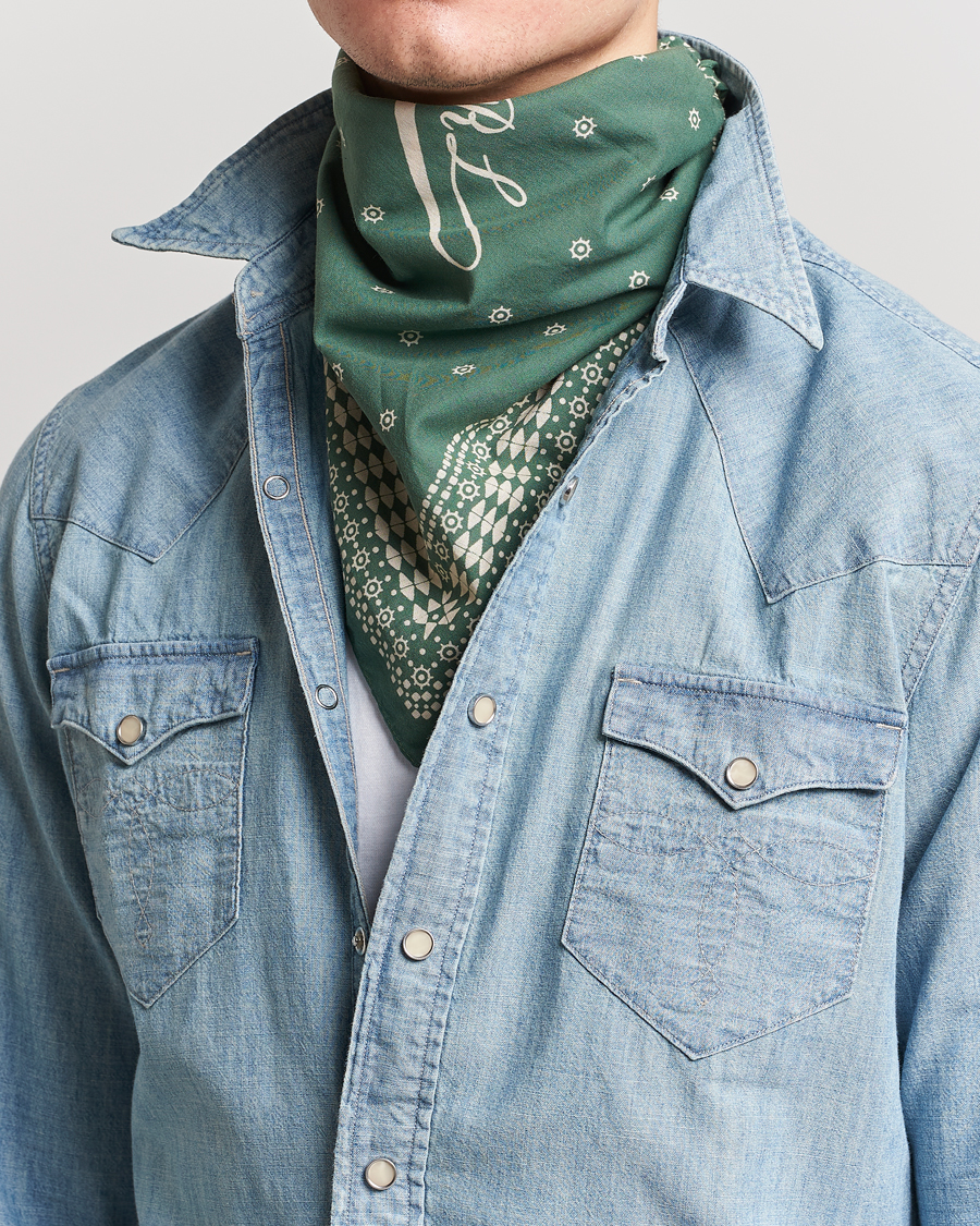 Uomini | RRL Benson Bandana Faded Green | RRL | Benson Bandana Faded Green