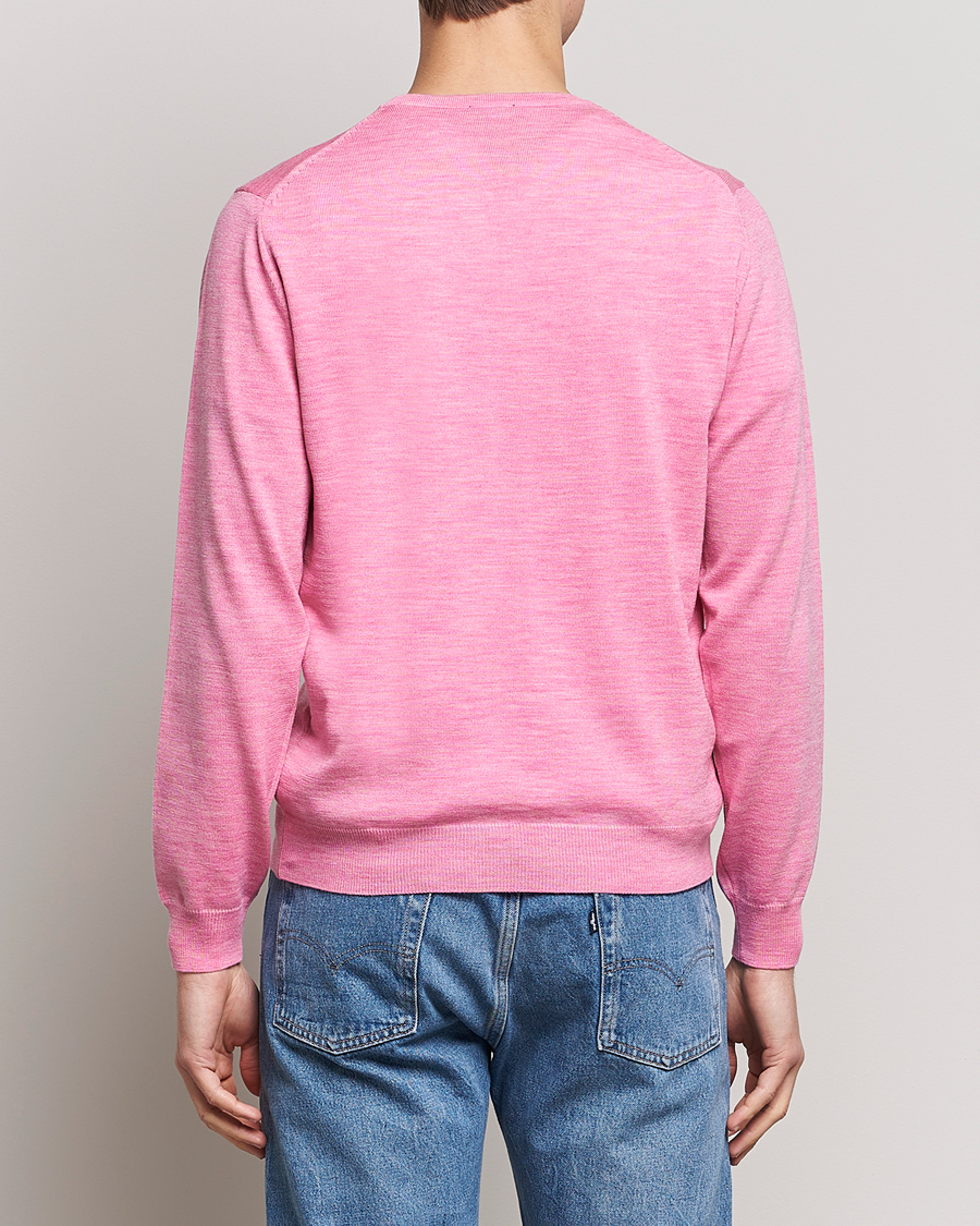 Uomini | Maglieria | Stenströms | Merino Crew Neck Pink
