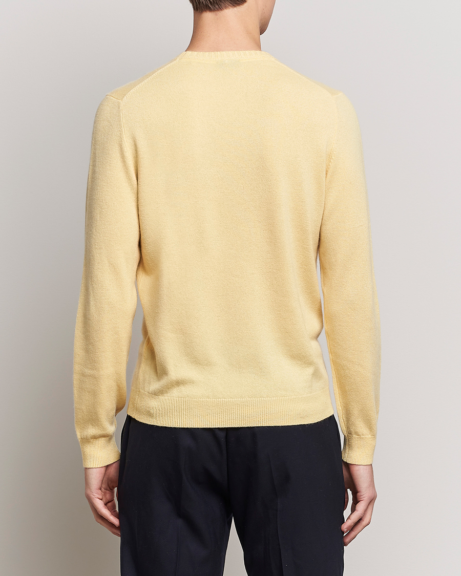 Uomini | Maglieria | Stenströms | Cashmere Crew Neck Yellow