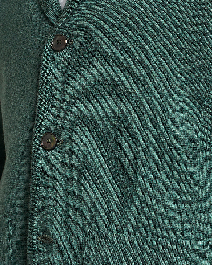 Uomini | Blazers | Stenströms | Knitted Merino Blazer Green