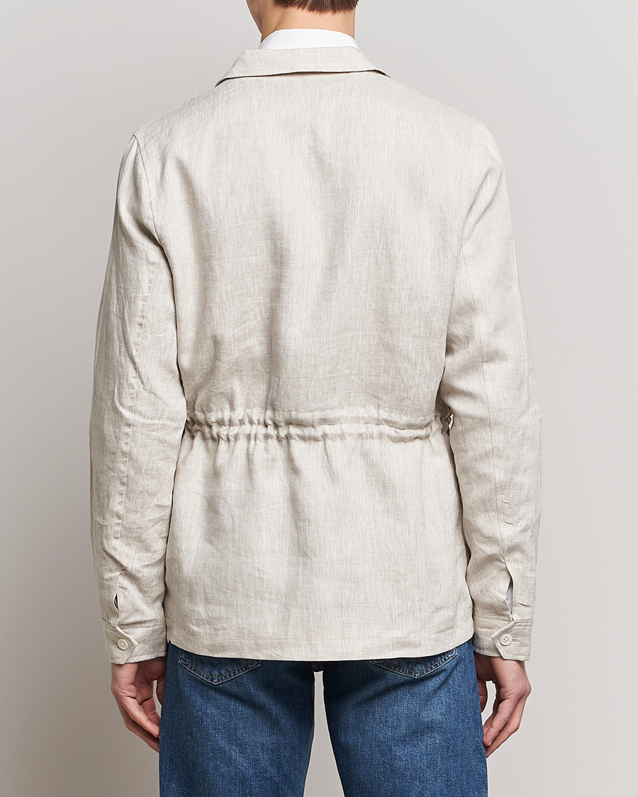 Uomini | Giacche | Stenströms | Linen Field Jacket Beige