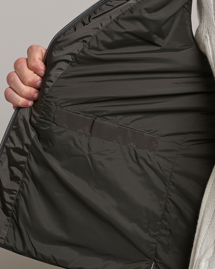 Uomini | Gilet | Stenströms | Padded Nylon Vest Dark Green