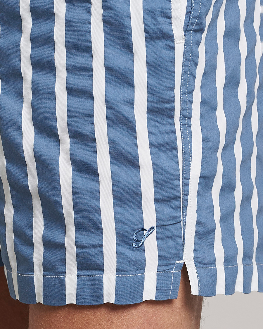 Uomini | Costumi da bagno | Stenströms | Riviera Bold Striped Swim Shorts Blue