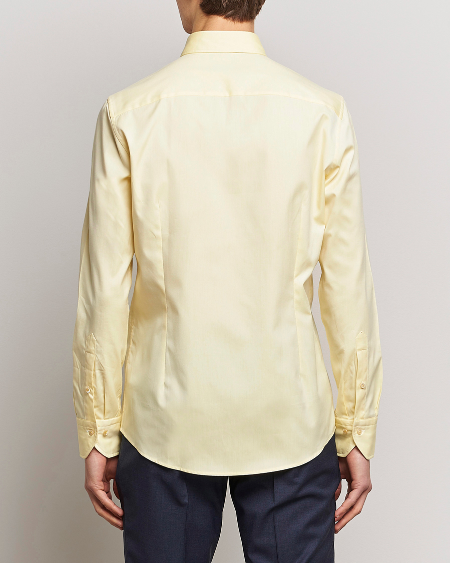 Uomini | Camicie | Stenströms | Slimline Button Down Pinpoint Oxford Shirt Yellow