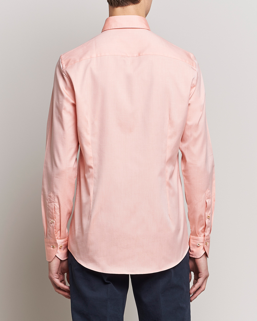 Uomini | Camicie | Stenströms | Slimline Button Down Pinpoint Oxford Shirt Orange