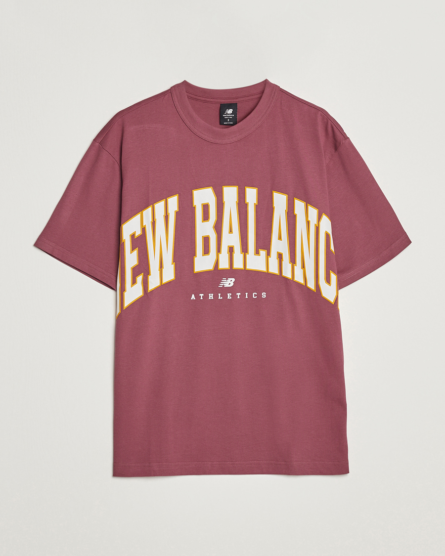 Uomini | T-shirt | New Balance | Athletics Warped T-Shirt Washed Burgundy