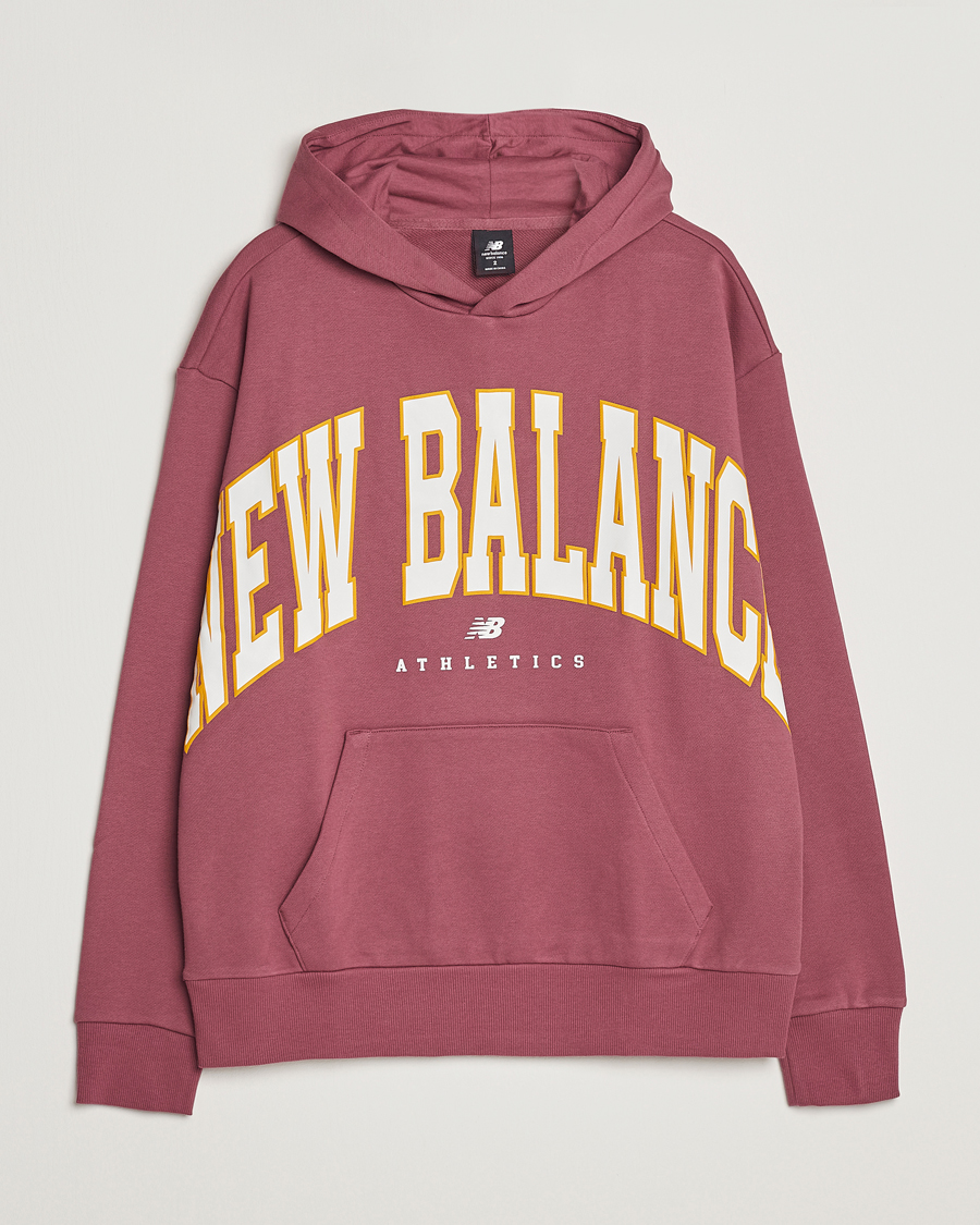 Uomini | Maglieria | New Balance | Athletics Warped Hoodie Washed Burgundy