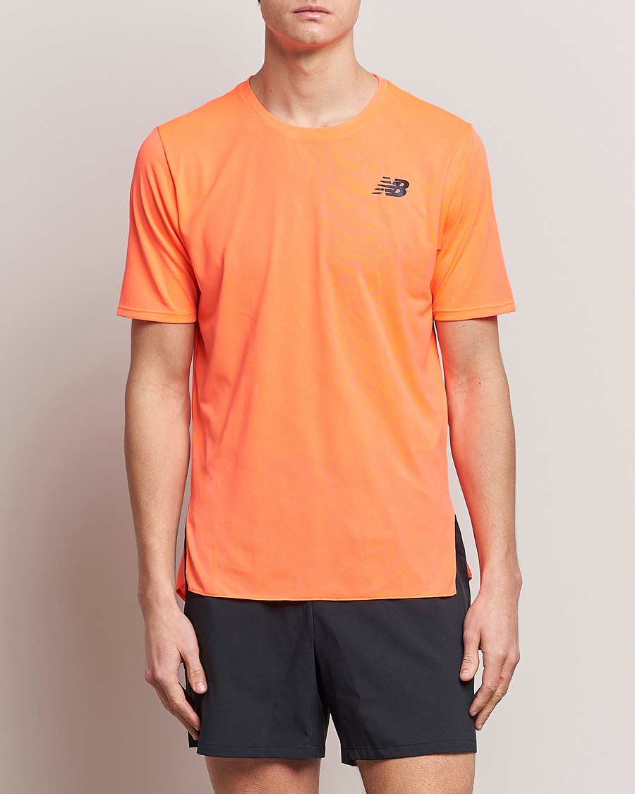 Uomini | T-shirt | New Balance Running | Q Speed Jacquard T-Shirt Neon Dragonfly