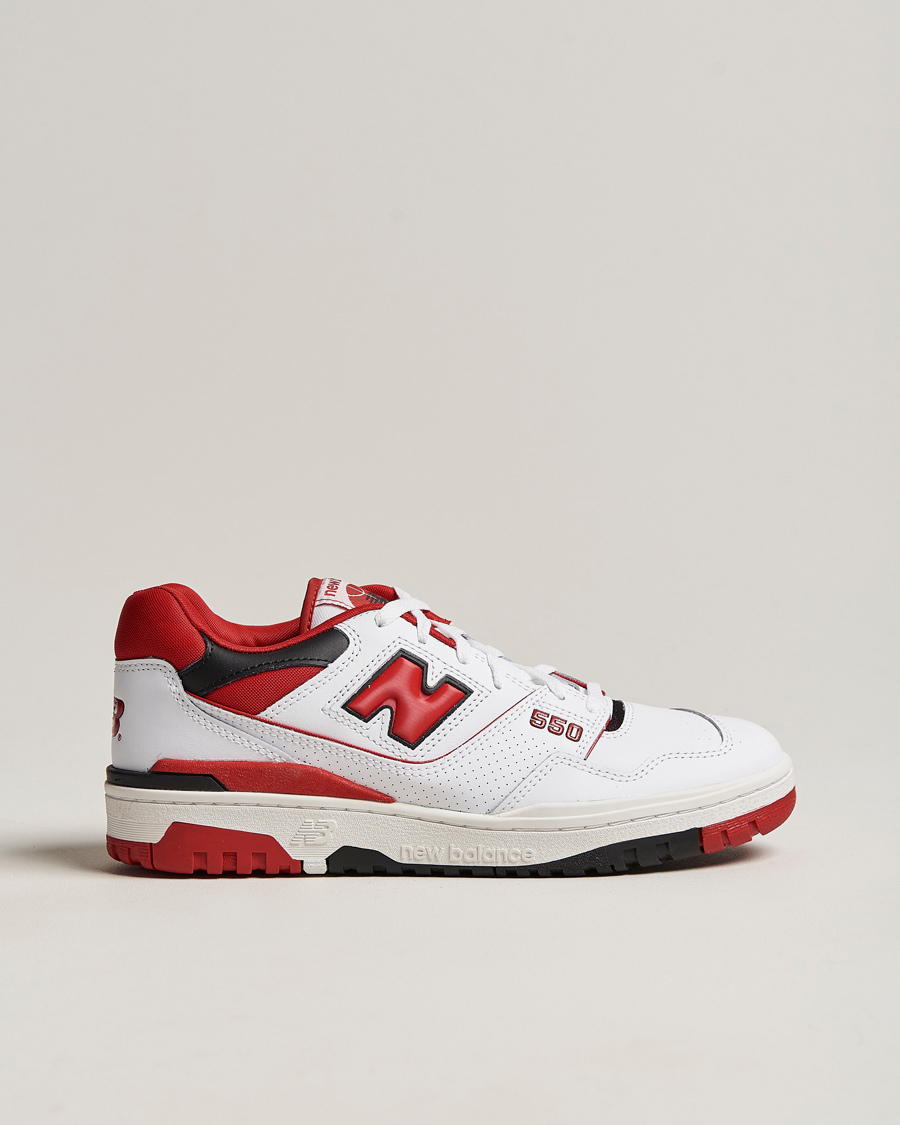Uomini | New Balance 550 Sneakers White/Red | New Balance | 550 Sneakers White/Red
