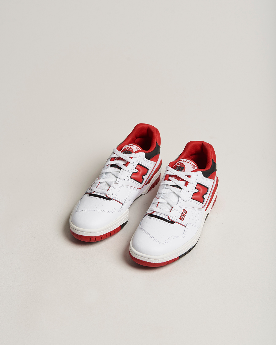 Uomini | New Balance 550 Sneakers White/Red | New Balance | 550 Sneakers White/Red