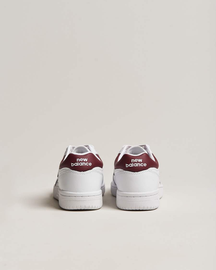 Uomini | New Balance 480 Sneakers White/Burgundy | New Balance | 480 Sneakers White/Burgundy