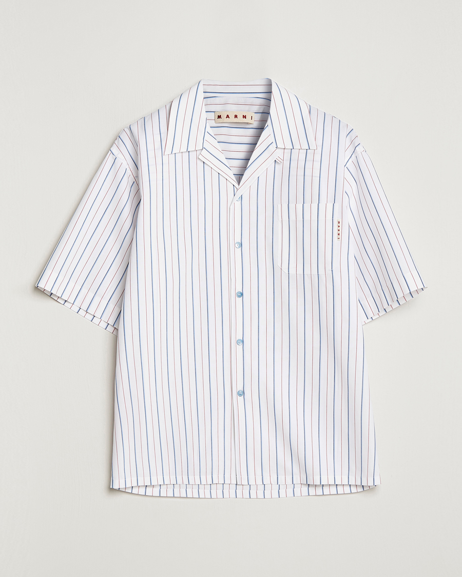Uomini | Camicie | Marni | Striped Bowling Shirt Lily White