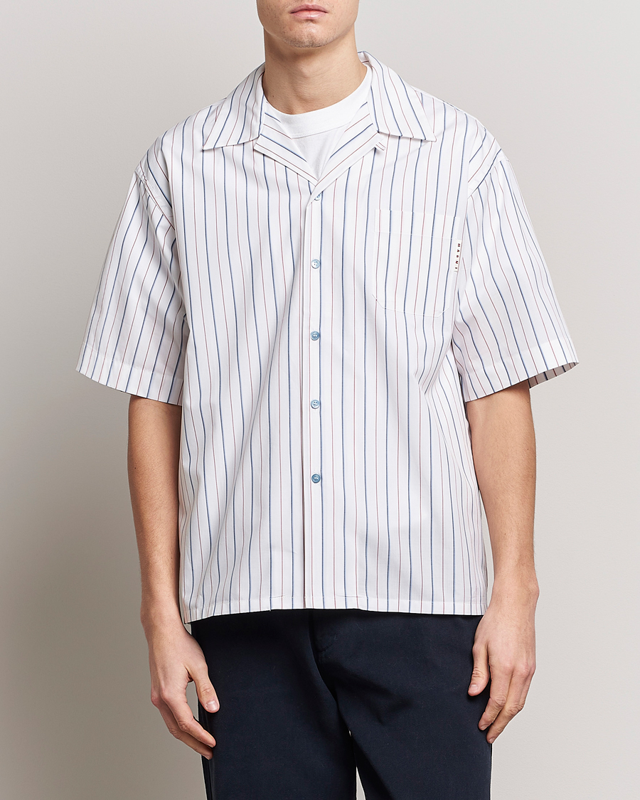 Uomini | Camicie | Marni | Striped Bowling Shirt Lily White