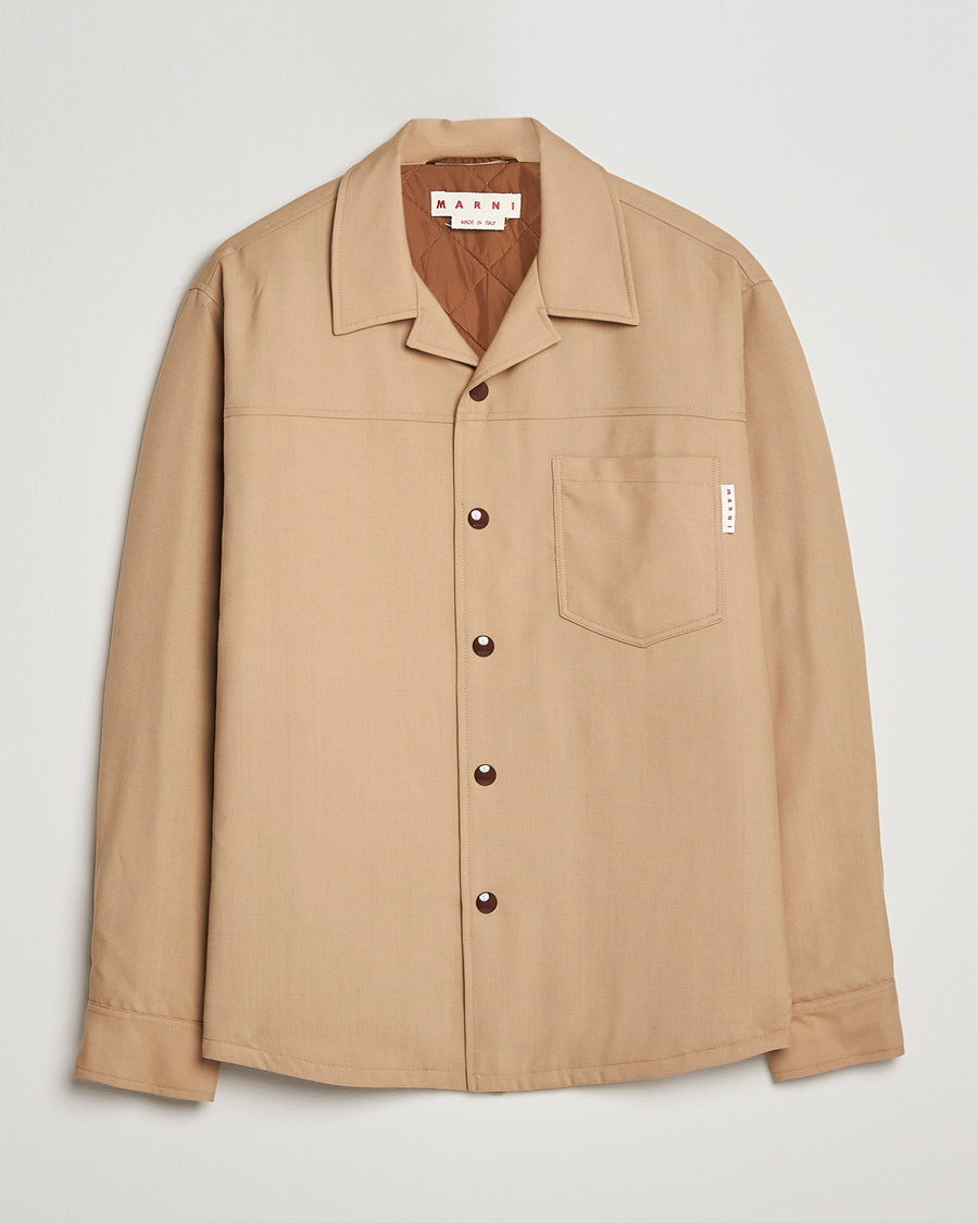 Uomini | Giacche | Marni | Virgin Wool Shirt Jacket Dijon