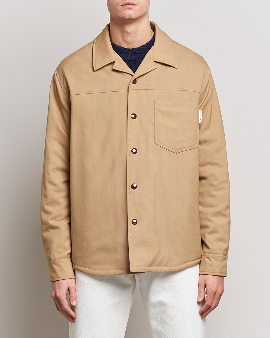 Uomini | Giacche | Marni | Virgin Wool Shirt Jacket Dijon