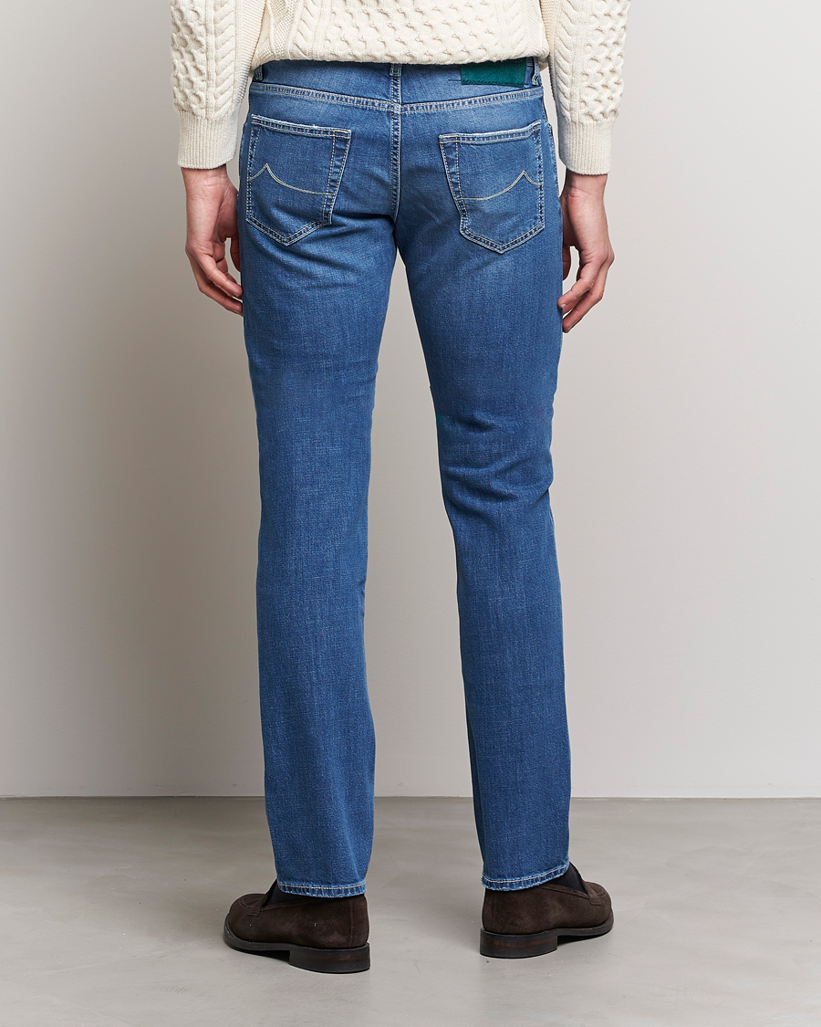 Uomini | Jeans | Jacob Cohën | Nick Slim Fit Stretch Jeans Mid Light Blue