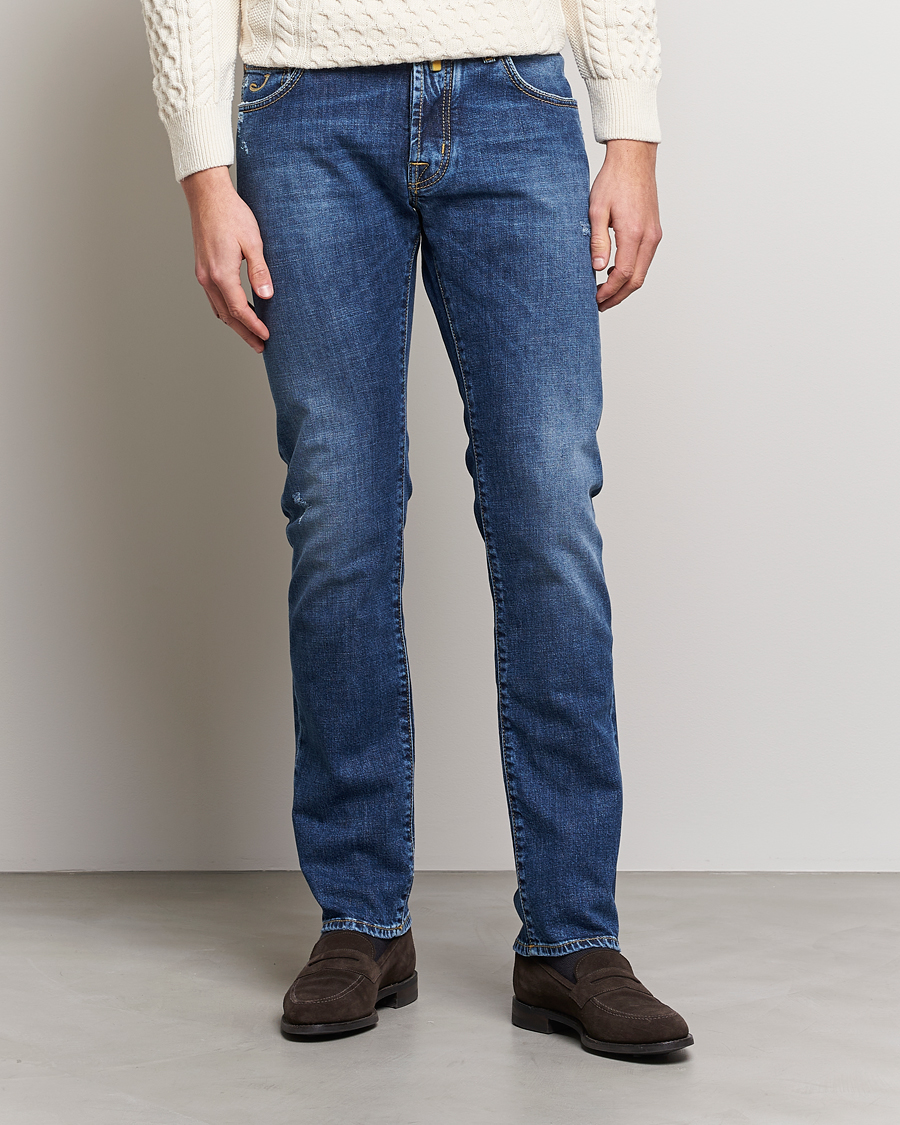 Uomini | Jeans | Jacob Cohën | Nick Slim Fit Stretch Jeans Blue