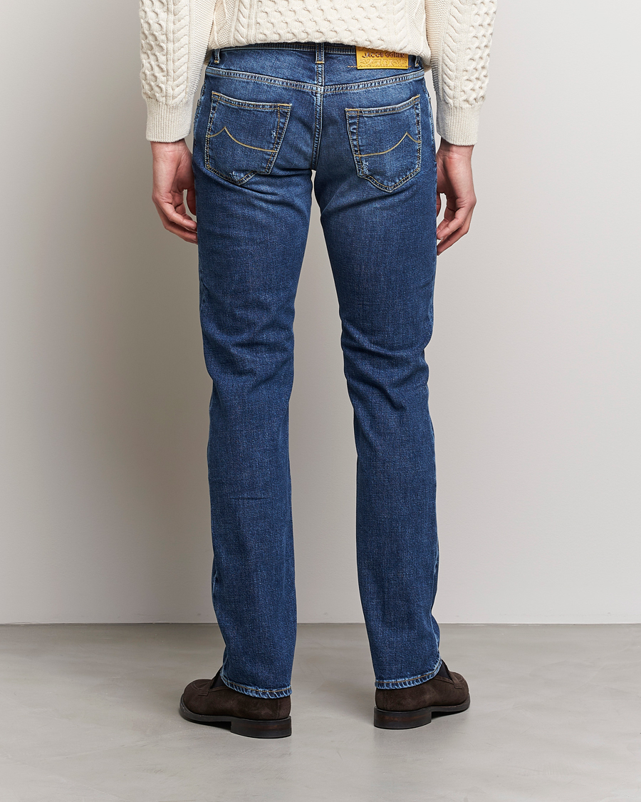 Uomini | Jeans | Jacob Cohën | Nick Slim Fit Stretch Jeans Blue
