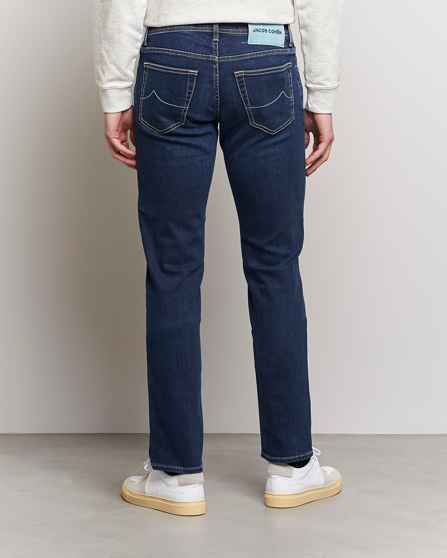 Uomini | Jeans | Jacob Cohën | Nick Slim Fit Stretch Jeans Dark Blue
