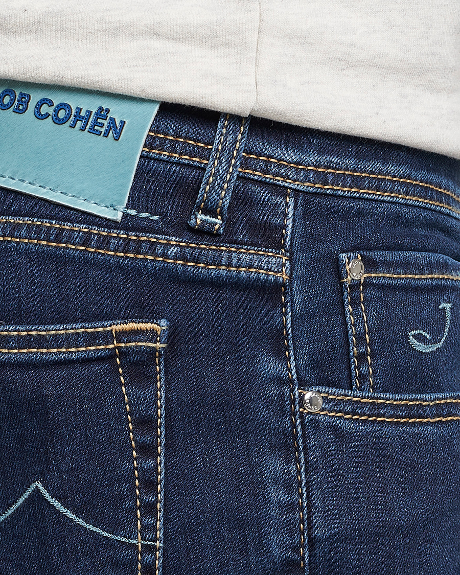 Uomini | Jeans | Jacob Cohën | Nick Slim Fit Stretch Jeans Dark Blue