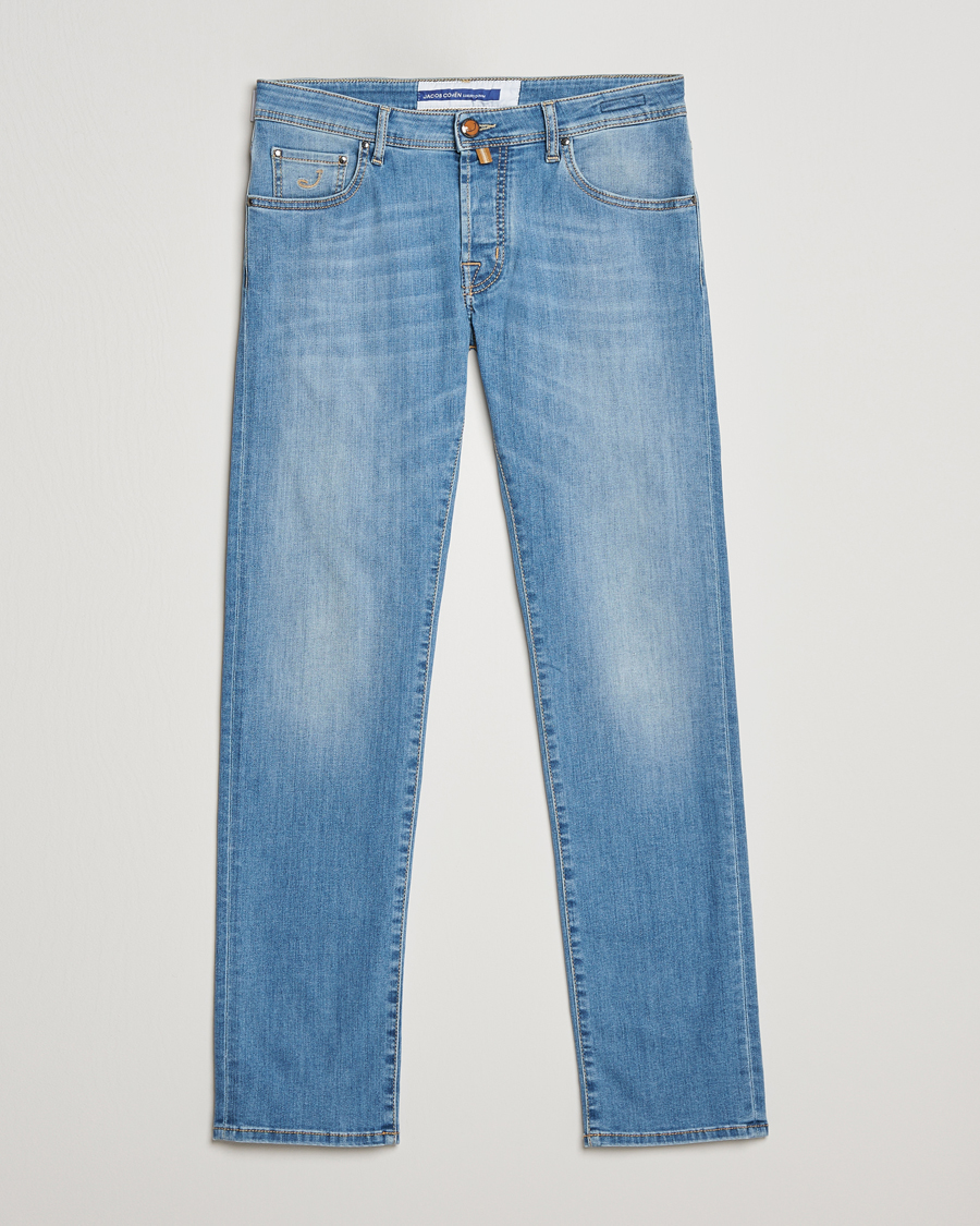 Uomini | Jeans | Jacob Cohën | Nick Slim Fit Stretch Jeans Light Blue