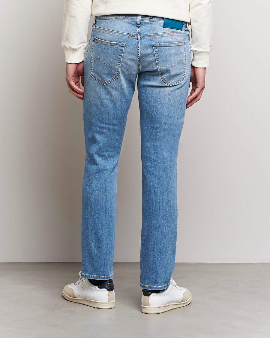 Uomini | Jeans | Jacob Cohën | Nick Slim Fit Stretch Jeans Light Blue