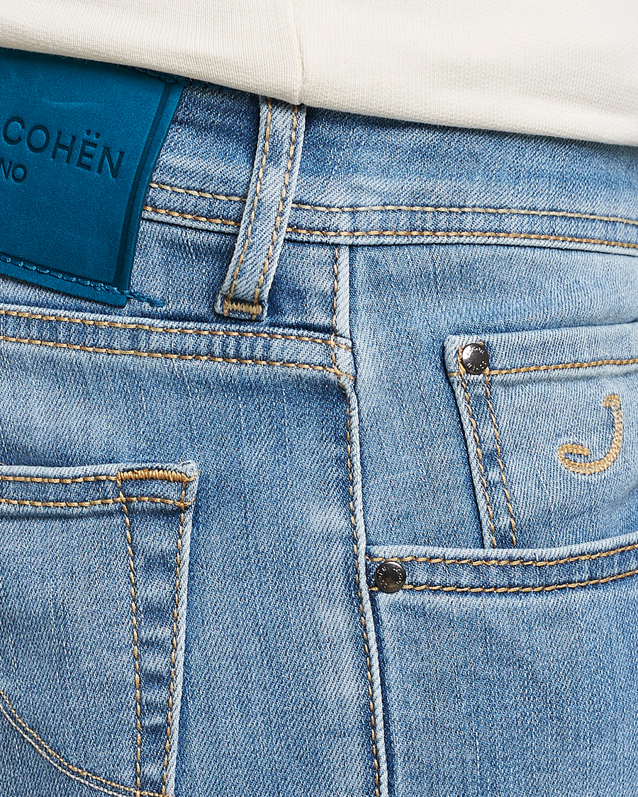 Uomini | Jeans | Jacob Cohën | Nick Slim Fit Stretch Jeans Light Blue