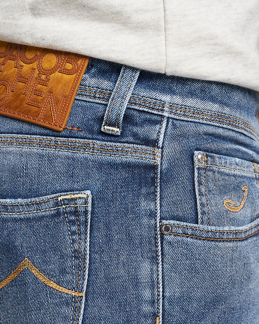 Uomini | Jeans | Jacob Cohën | Nick Slim Fit Eco Friendly Stretch Jeans Mid Blue