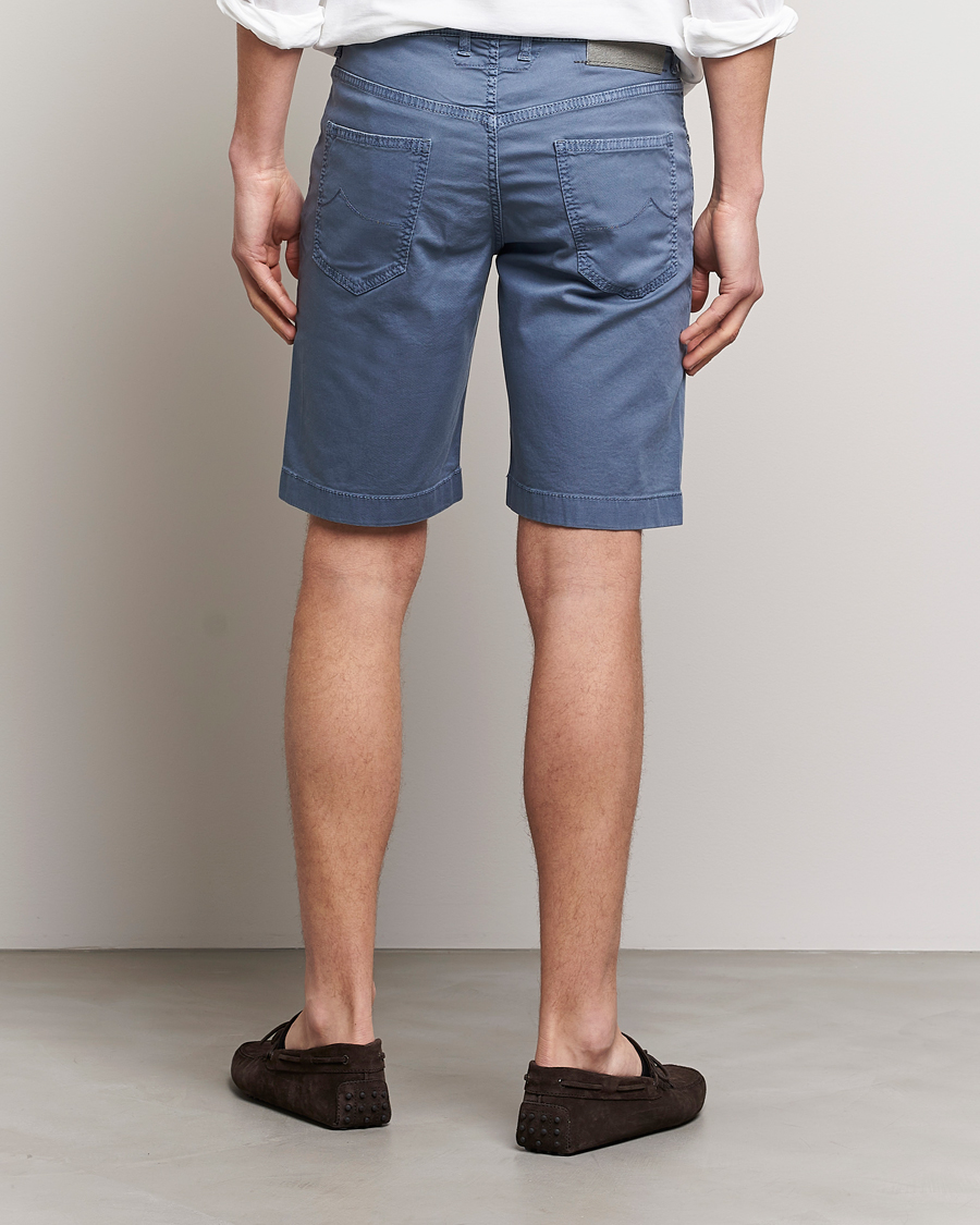 Uomini | Pantaloncini | Jacob Cohën | Nicolas Cotton Twill Shorts Blue Grey