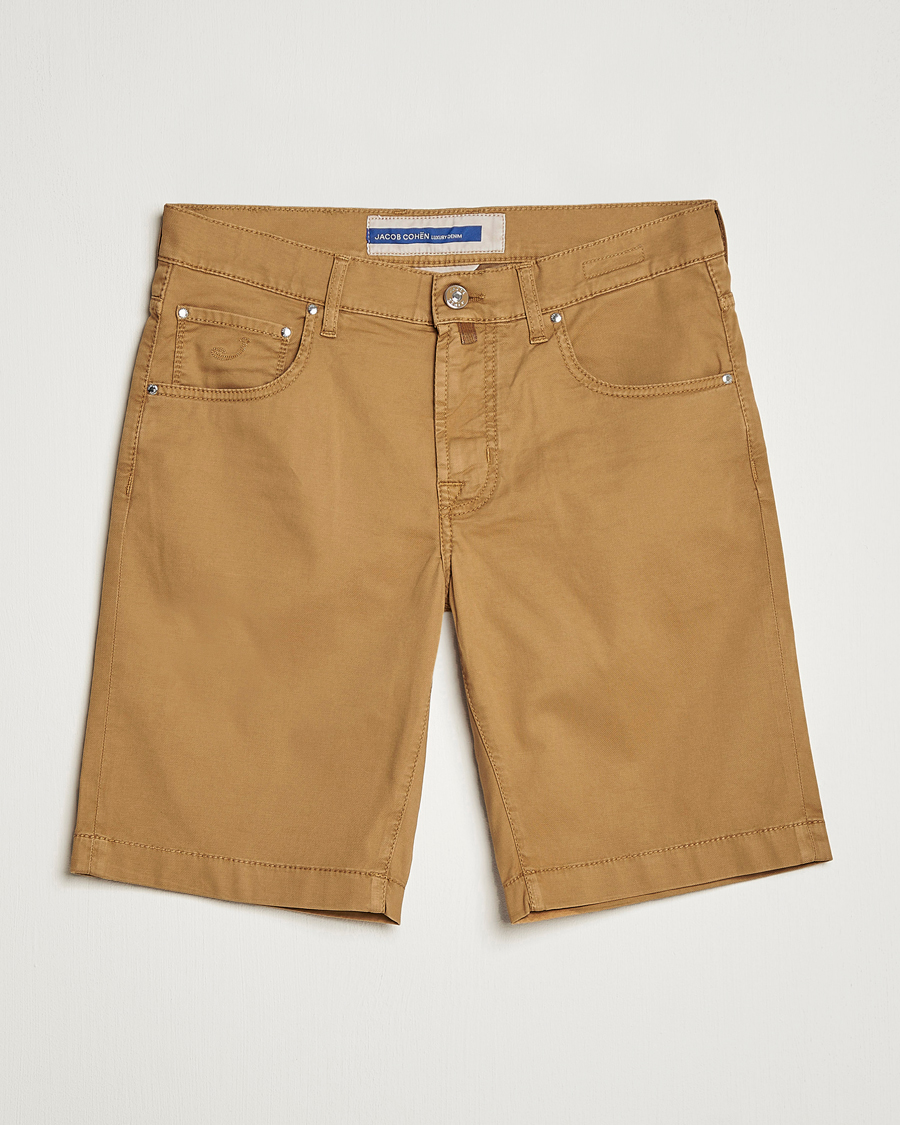 Uomini | Pantaloncini | Jacob Cohën | Nicolas Cotton Twill Shorts Beige