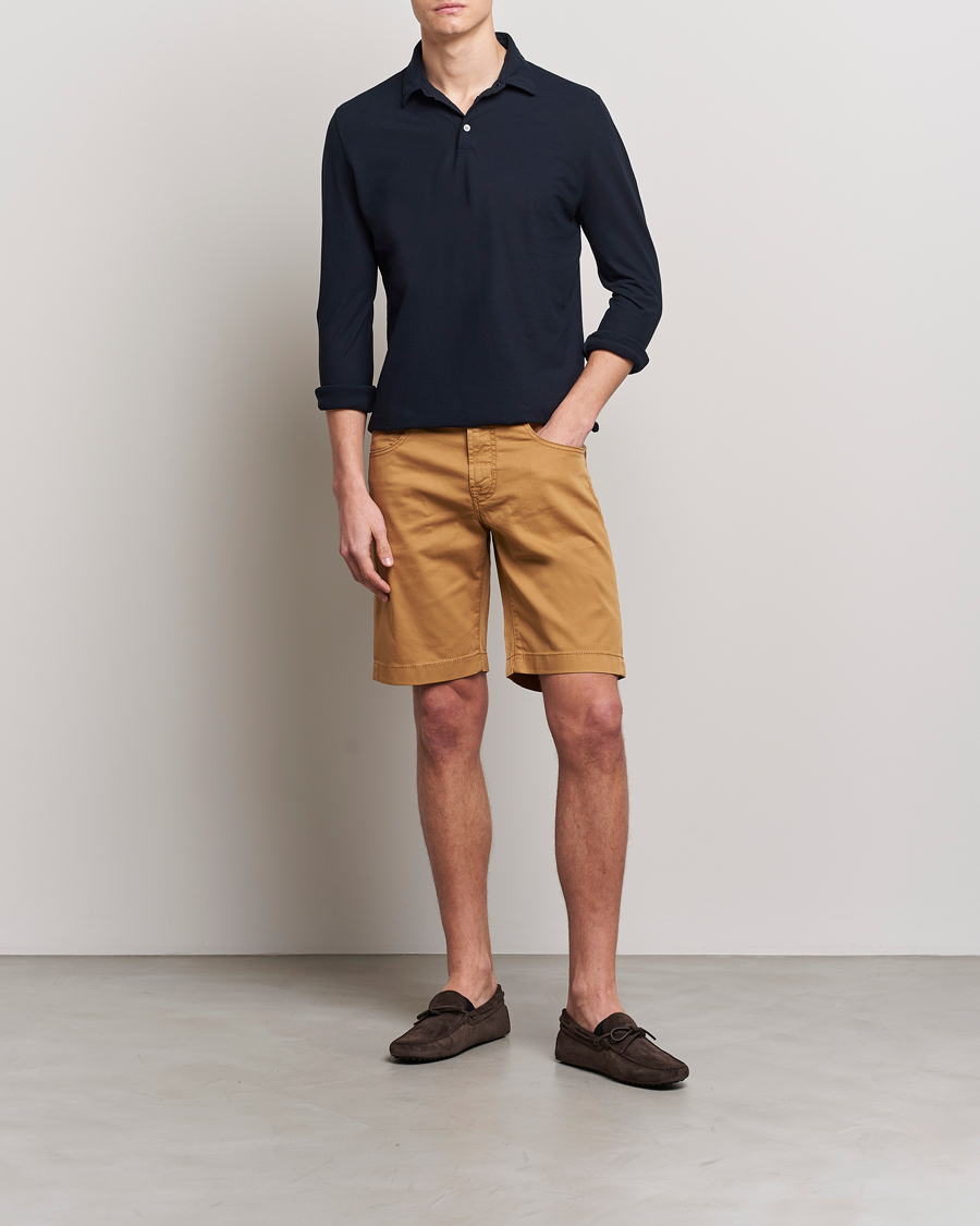 Uomini | Pantaloncini | Jacob Cohën | Nicolas Cotton Twill Shorts Beige