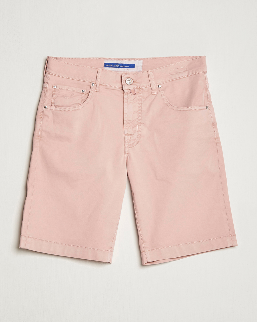 Uomini | Pantaloncini | Jacob Cohën | Nicolas Cotton Twill Shorts Pink