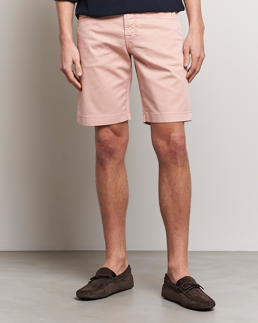 Uomini | Pantaloncini | Jacob Cohën | Nicolas Cotton Twill Shorts Pink