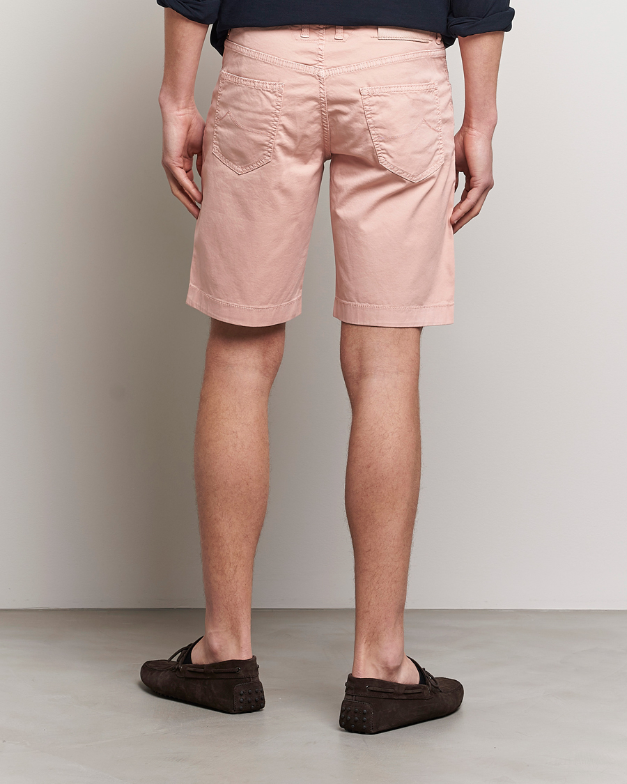 Uomini | Pantaloncini | Jacob Cohën | Nicolas Cotton Twill Shorts Pink