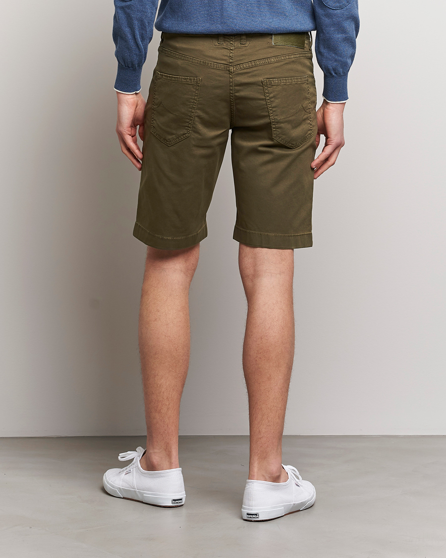 Uomini | Pantaloncini | Jacob Cohën | Nicolas Cotton Twill Shorts Olive