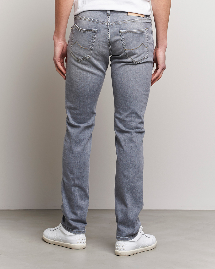 Uomini | Jeans | Jacob Cohën | Nick Slim Fit Stretch Jeans Light Grey