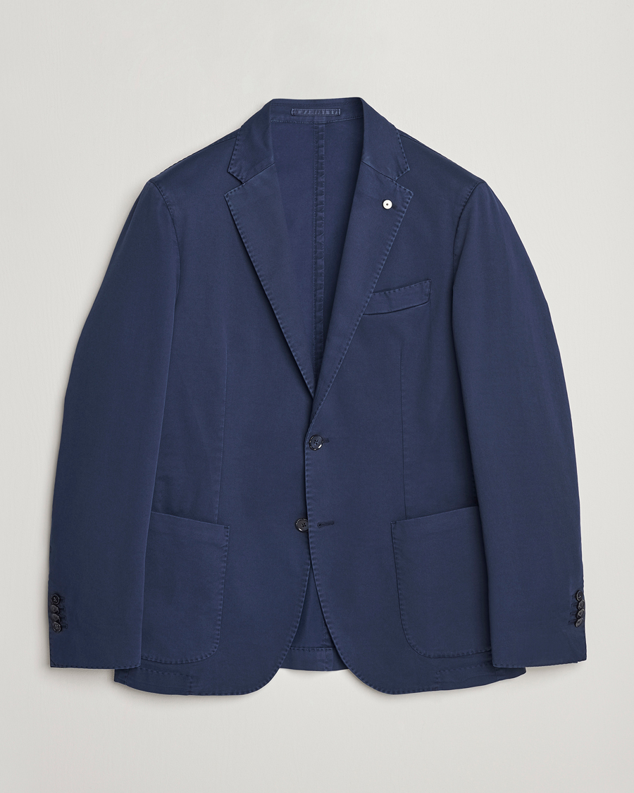 Uomini | Blazers | L.B.M. 1911 | Jack Regular Fit Cotton Stretch Blazer Navy