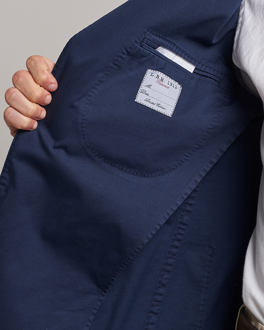 Uomini | Blazers | L.B.M. 1911 | Jack Regular Fit Cotton Stretch Blazer Navy