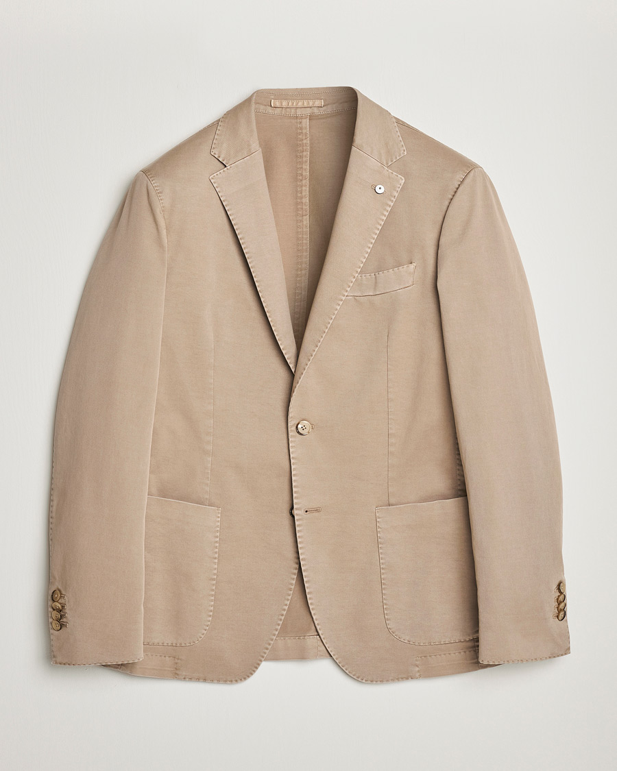Uomini | Blazers | L.B.M. 1911 | Jack Regular Fit Cotton Stretch Blazer Taupe