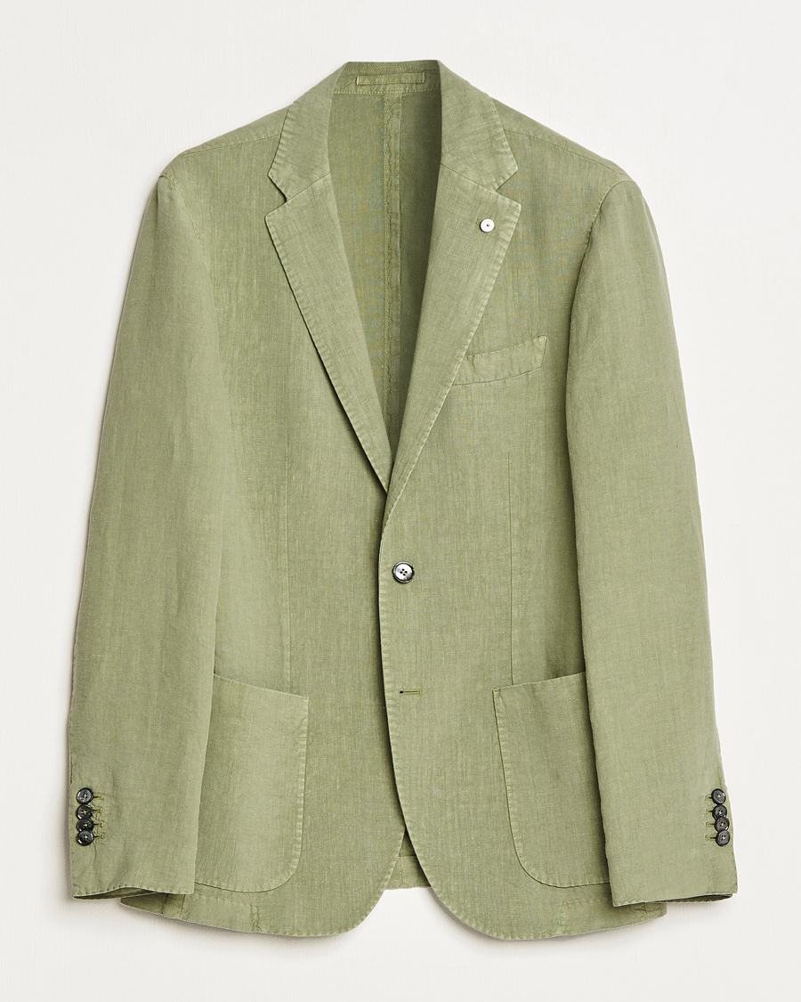 Uomini | Blazers | L.B.M. 1911 | Jack Regular Fit Linen Blazer Light Green