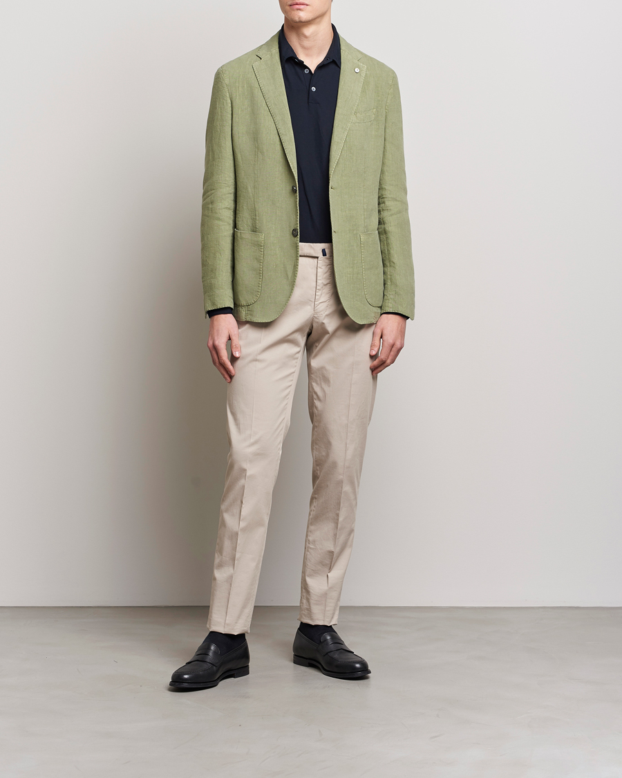 Uomini | Blazers | L.B.M. 1911 | Jack Regular Fit Linen Blazer Light Green