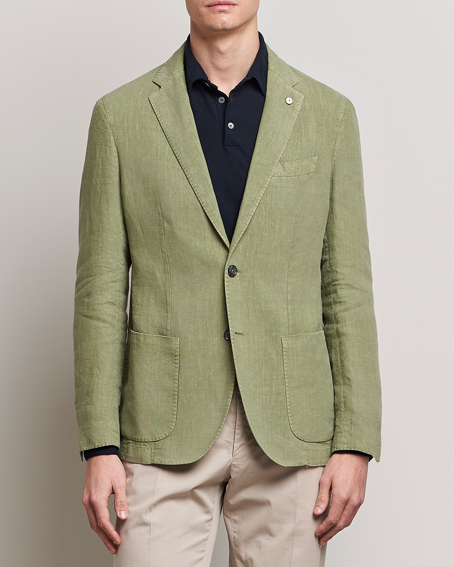 Uomini | Blazers | L.B.M. 1911 | Jack Regular Fit Linen Blazer Light Green