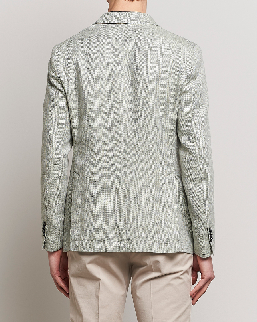 Uomini | Blazers | L.B.M. 1911 | Jack Regular Fit Herringbone Linen Blazer Pistachio
