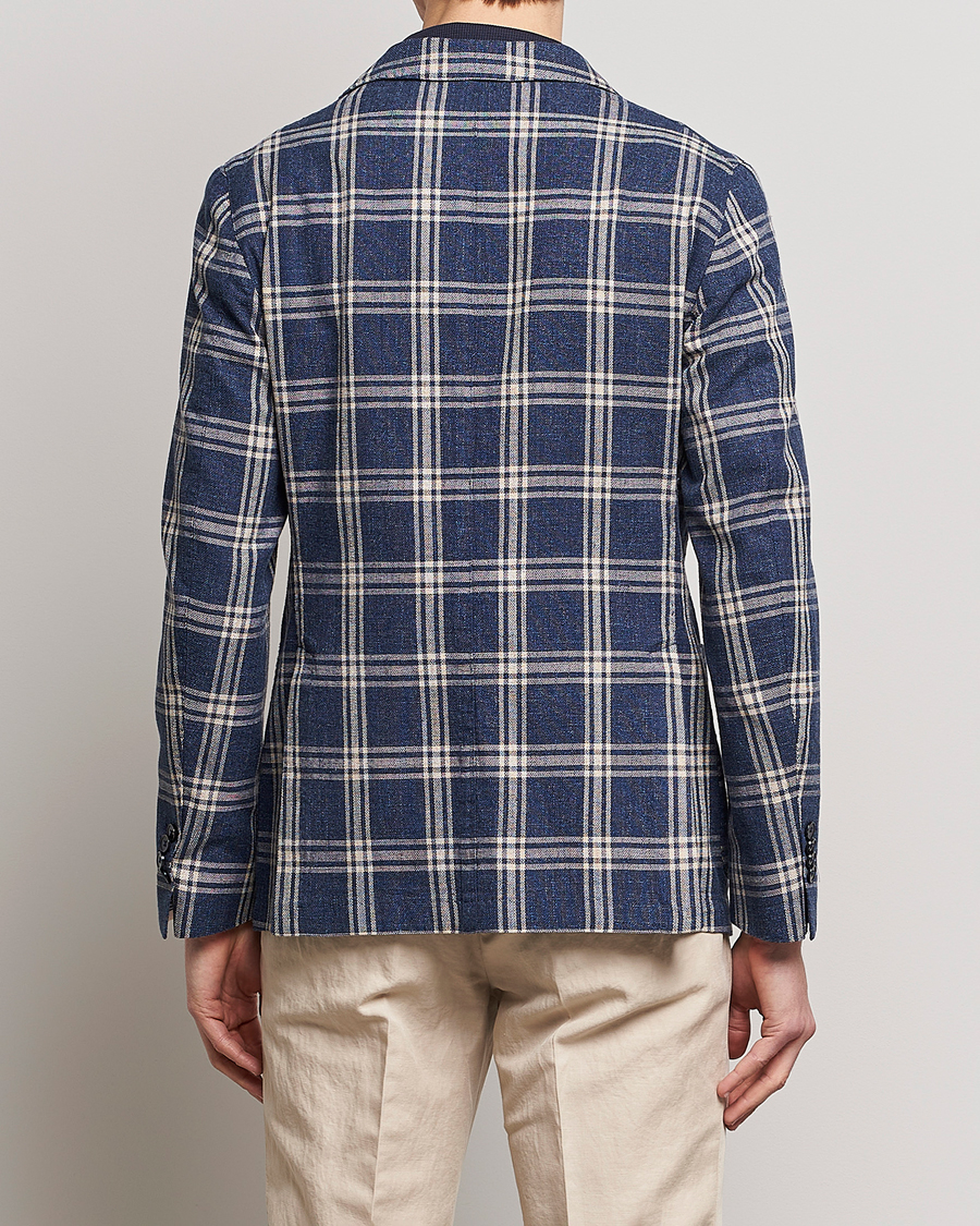 Uomini | Blazers | L.B.M. 1911 | Jack Regular Fit Checked Cotton Blazer Blue