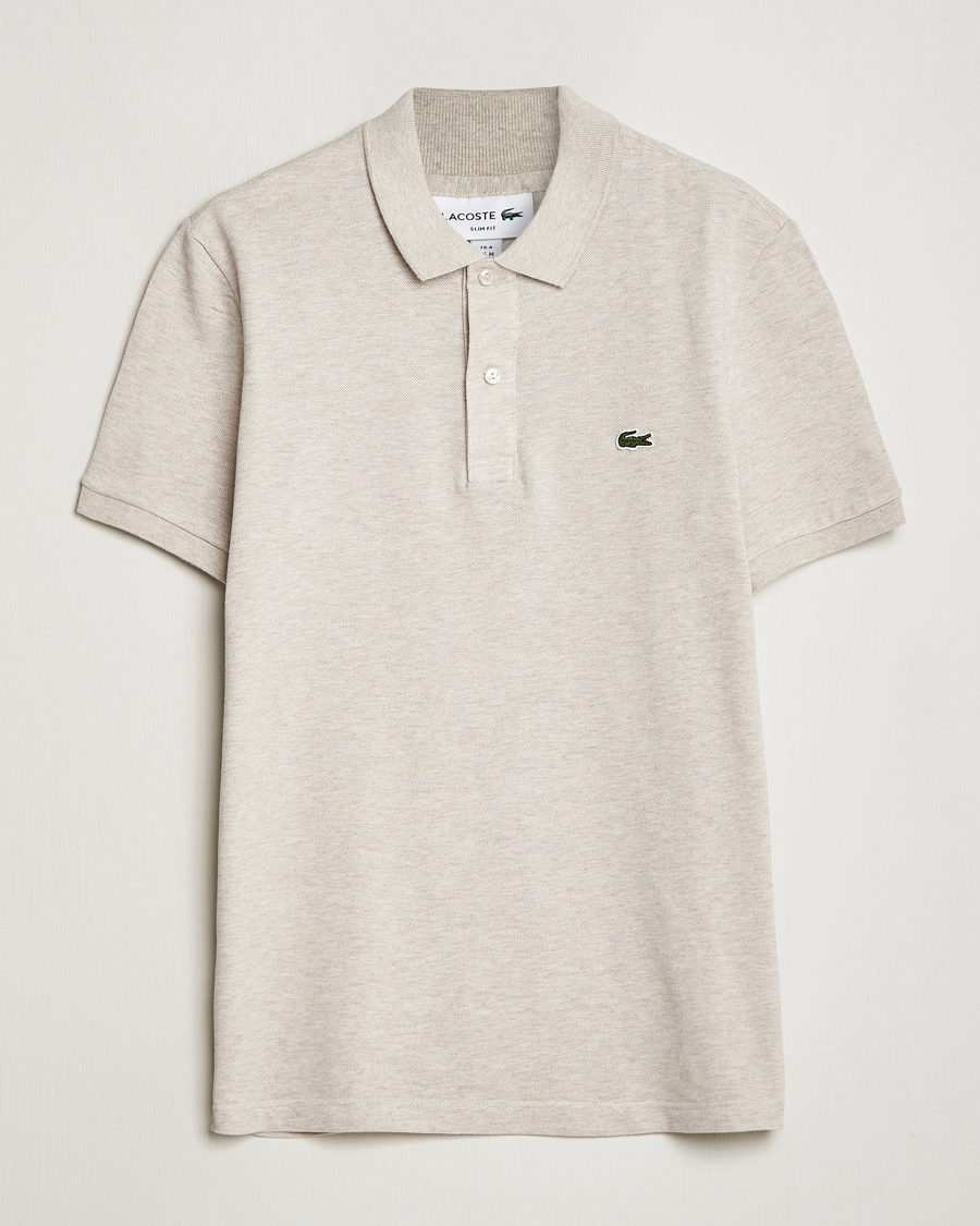 Uomini | Polo | Lacoste | Slim Fit Polo Piké Heather Wicker