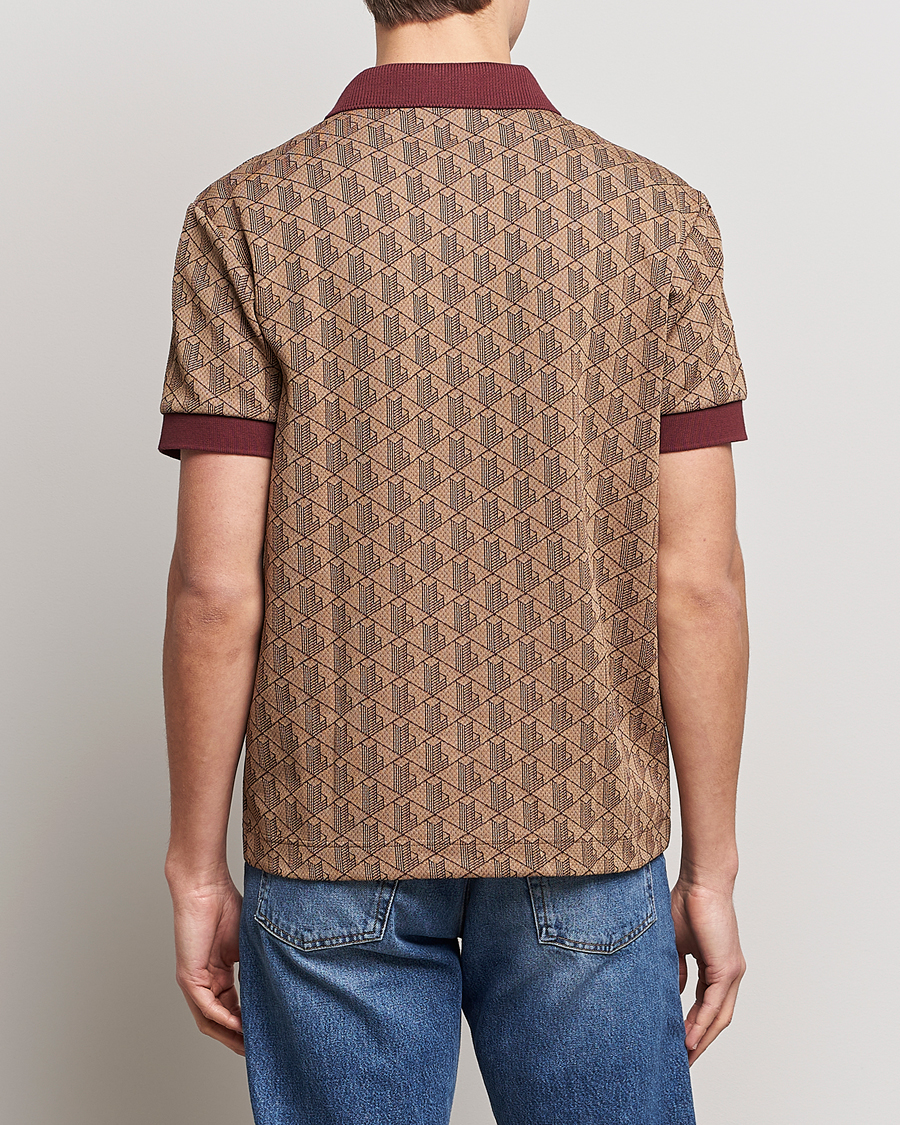 Uomini | Polo | Lacoste | Classic Fit Monogram Polo Viennese/Expresso