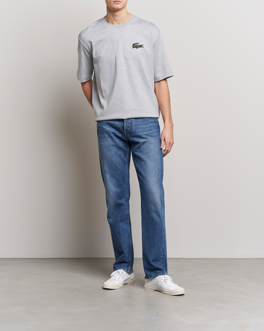 Uomini | T-shirt | Lacoste | Loose Fit T-Shirt Silver Chine