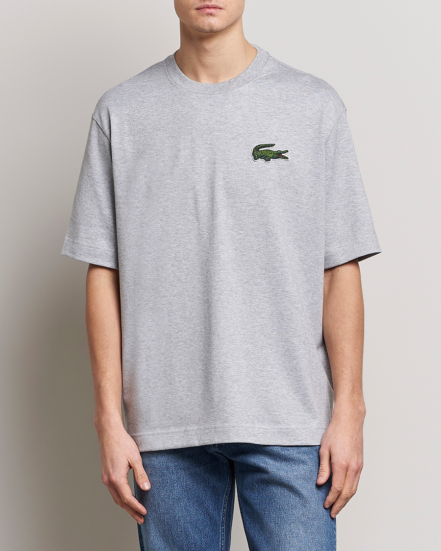 Uomini | T-shirt | Lacoste | Loose Fit T-Shirt Silver Chine